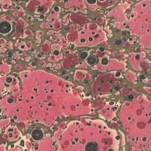 Rose Pink Marbeled Pebble Italian Print Paper with Golden Highlights ~ Carta Fiorentina Italy